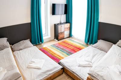Spálňa s 1-lôžkovými posteľami a prístelkami, Apartmán 110 Vila Zuberec, Zuberec