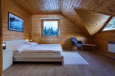 Spálňa s manželskou posteľou, Chalet Tatras, Pribylina