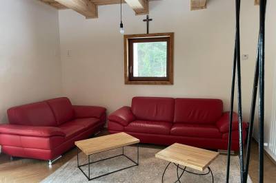 Obývačka s gaučom, Drevenica Lesana, Oravská Polhora