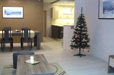 Apartmán Janka - obývačka prepojená s kuchyňou s jedálenským sedením, Simply Relax Apartment Resort, Bystrá