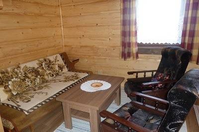 Obývačka s pohovkou a kreslami, Drevenica na Potoku****, Matiašovce