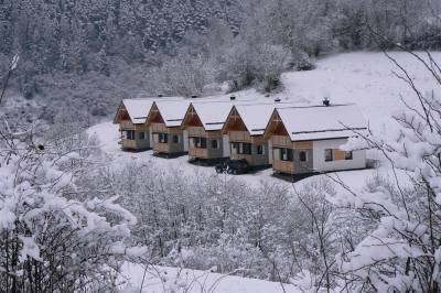 Exteriér ubytovania v Pieninách v obci Lesnica, Chatová usadlosť Pieninka, Lesnica