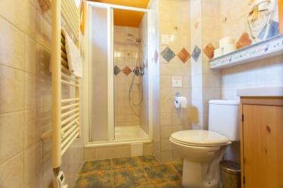 Kúpeľňa so sprchovacím kútom a toaletou, Chatka Aqua 440, Liptovský Mikuláš
