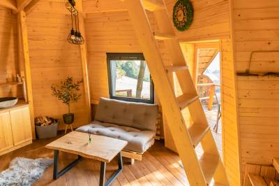 Obývačka s rozkladacou pohovkou, Diamond Cabin Orava, Párnica