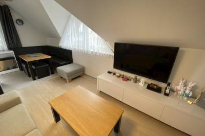 Obývačka s gaučom a LCD TV, Apartmán Zajko, Liptovský Mikuláš