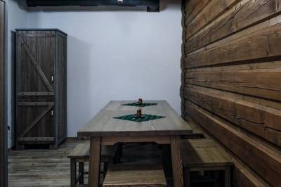 Jedálenské sedenie v kuchynke, Stará Zvonica, Nižná Boca