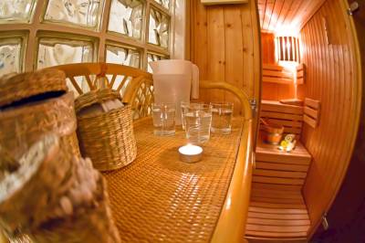 Sauna vo wellness časti ubytovania, Vila Valča, Valča