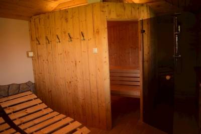 Sauna s oddychovou zónou v ubytovaní v obci Králiky, Chata Veterník, Králiky