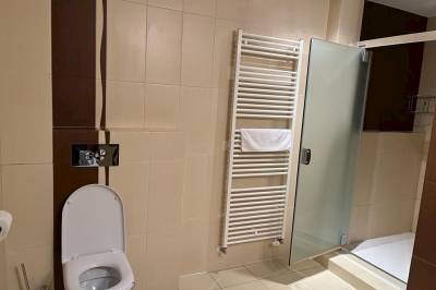 Kúpeľňa so sprchovacím kútom a toaletou, Apartmán 507, Donovaly
