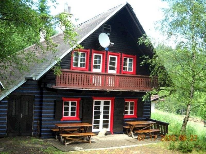 Červená chata - exteriér ubytovania v Ždiari, Žltá a Červená chata, Ždiar