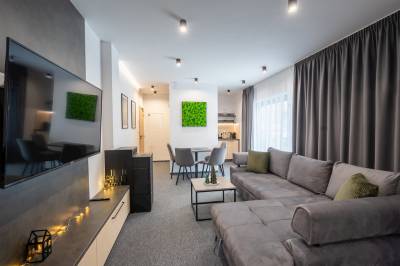 Apartmán 2 - obývačka s TV, Chalet Malino, Ružomberok