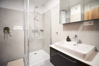 Apartmán s 1 spálňou – kúpeľňa so sprchovacím kútom a toaletou, Apartmány 316 a 317 Vila Zuberec, Zuberec