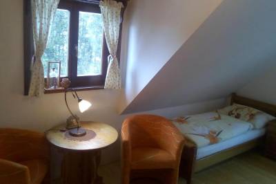 Izba s manželskou posteľou a súkromnou kúpeľňou, Rekreačná chata pod Jedľovinou, Varín