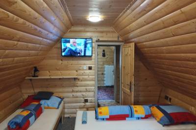 5-lôžková spálňa s TV, Zrub na brehu, Dedinky