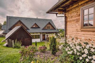 Exteriér ubytovania v obci Drábsko, Vrchársky dvor - Chalupa pod Dlhým grúňom, Drábsko