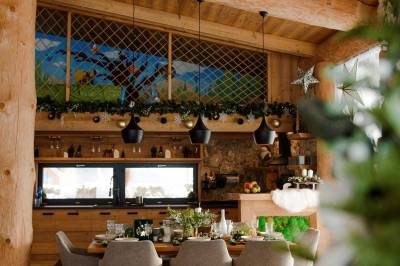 Kuchyňa s jedálenským sedením, Chalets Valča - Chalet Bambi, Valča