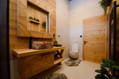 Kúpeľňa s toaletou, Chalets Valča - Chalet Bambi, Valča