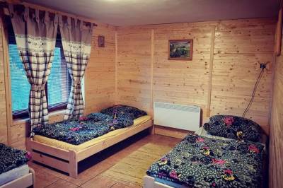 Spálňa s 1-lôžkovými posteľami, Chata Hrabovská, Hradište