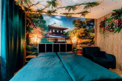 Spálňa Ázia s manželskou posteľou, PARADiSE Wellness Residence, Terchová