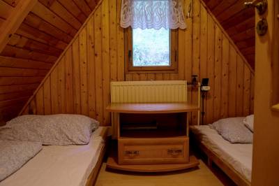 Spálňa s dvomi oddelenými lôžkami, Chata SILVIA Jasenská dolina, Belá - Dulice