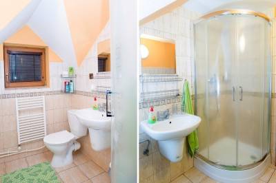Kúpeľňa so sprchovacím kútom a toaletou, Chata Biely Potok, Oravský Biely Potok