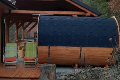 Sauna v exteriéri ubytovania, Chalupa pod Lyscom, Jasenská Dolina