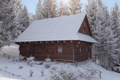 Exteriér ubytovania v Jarabá / Mýto pod Ďumbierom zima, Jariabka Chalet Zrub Nízke Tatry- terasa, gril, priestor na hry, zeleny les Vás naplnia energiou, Jarabá