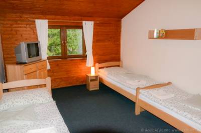 Spálňa s tromi 1-lôžkovými posteľami, Chata Kamilka, Oščadnica