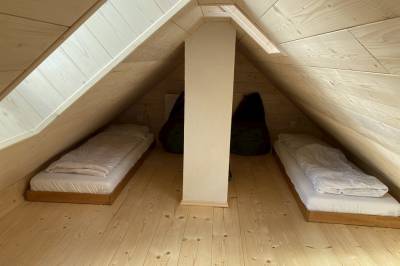 Podkrovná spálňa s 1-lôžkovými posteľam, Chata Alexia Oravice, Vitanová