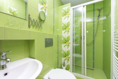 Apartmán 212 - kúpeľňa so sprchovacím kútom a toaletou, Penzión Larion, Kráľova Lehota