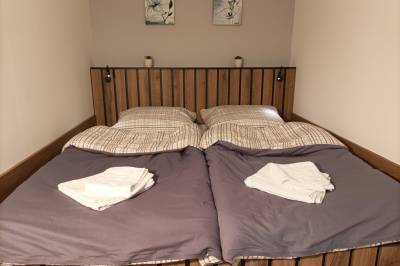 Spálňa s manželskou posteľou, Apartmán Bešeň 206, Bešeňová