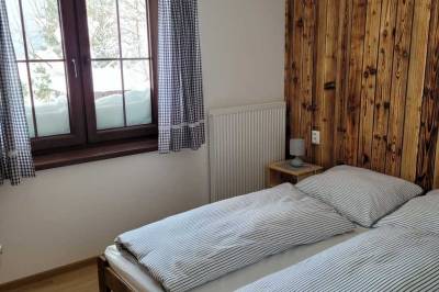Spálňa s manželskou posteľou, Chata Michal, Oravská Lesná