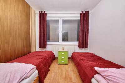 Spálňa s dvomi 1-lôžkovými posteľami, Destiny apartment, Bratislava