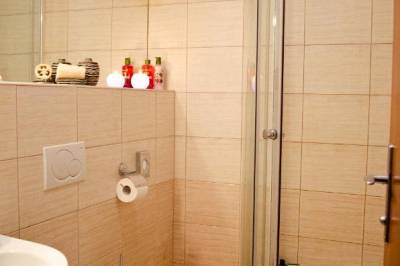 Kúpeľňa so sprchovacím kútom a toaletou, Wellness Villa Liptov, Liptovská Sielnica