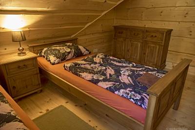 Spálňa s 1-lôžkovými posteľami, Drevenica Vanesa, Terchová