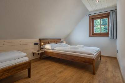 Chata u Sestry - spálňa s 1-lôžkovými posteľami, Chaty u Brata a Sestry, Demänovská Dolina