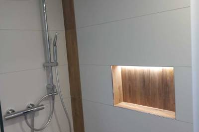 Kúpeľňa so sprchovacím kútom, Chatka Katka Oravská Jasenica, Oravská Jasenica