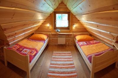 Spálňa s 1-lôžkovými posteľami, Chata nad jazierkom, Osturňa