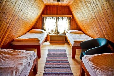 Spálňa s 1-lôžkovými posteľami, Chata Husín, Hontianske Nemce