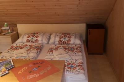 Spálňa s manželskou posteľou, Chalupa U Dobrého Hospodára, Turík