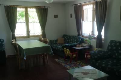 Obývačka s gaučovým sedením, Chalupa U Dobrého Hospodára, Turík