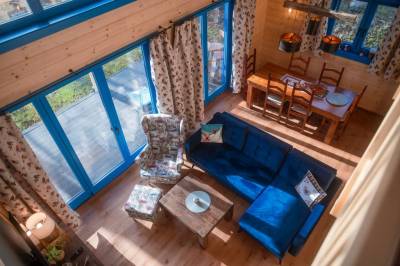 Blue chalet - obývačka s gaučom, Chalets Buky, Vysoké Tatry