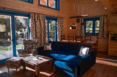 Blue chalet - obývačka s gaučom, Chalets Buky, Vysoké Tatry
