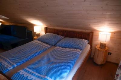 Blue chalet - spálňa s manželskou posteľou, Chalets Buky, Vysoké Tatry