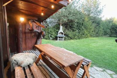 Chata Oregon - terasa so sedením, MONTANA RESIDENCE - Zrub Montana a Chata Oregon, Bystrička