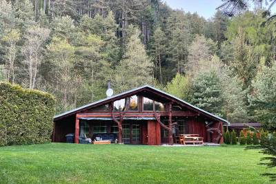 Chata Oregon - exteriér ubytovania v obci Bystrička, MONTANA RESIDENCE - Zrub Montana a Chata Oregon, Bystrička