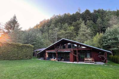 Chata Oregon - exteriér ubytovania v obci Bystrička, MONTANA RESIDENCE - Zrub Montana a Chata Oregon, Bystrička