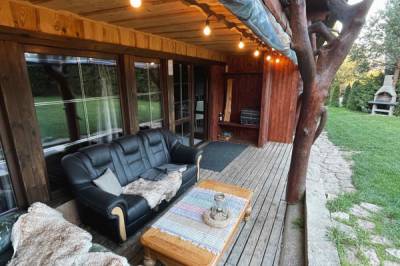 Chata Oregon - terasa so sedením, MONTANA RESIDENCE - Zrub Montana a Chata Oregon, Bystrička