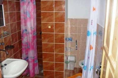Apartmán A - stará časť - kúpeľňa so sprchovacím kútom a toaletou, Chalupa Denisa, Oravský Biely Potok