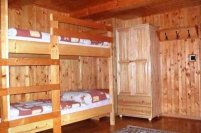 Apartmán A - stará časť - spálňa s poschodovými posteľami, Chalupa Denisa, Oravský Biely Potok
